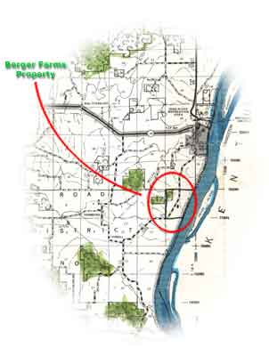 Map of whitetail buck and turkey Property